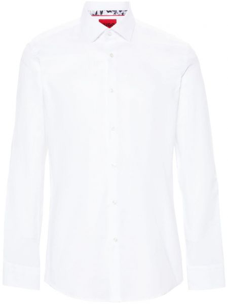 Βαμβακερό πουκάμισο Hugo λευκό