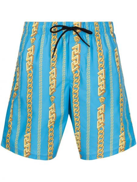 Trykt shorts Versace blå