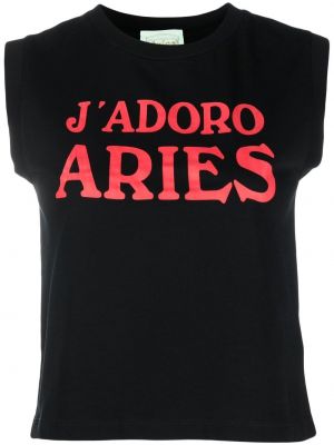 Tank top med print Aries svart