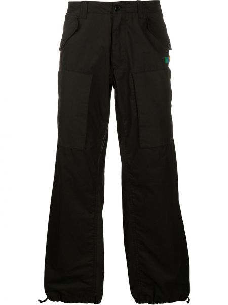 Pantalones rectos con bolsillos Moschino negro