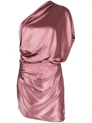 Drapiruotas mini suknele Michelle Mason rožinė