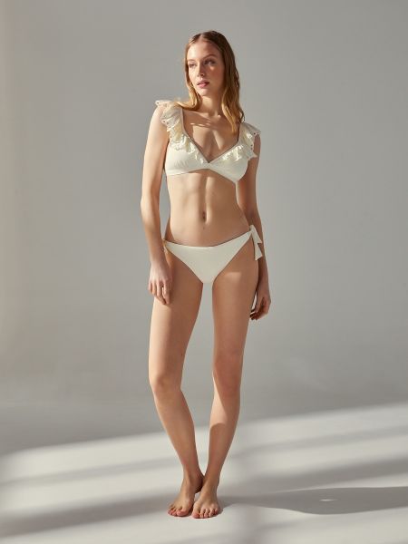 Bikini con lazo énfasis blanco