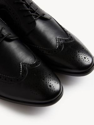 Mens M&S Collection Brogues - Black, Black M&s Collection