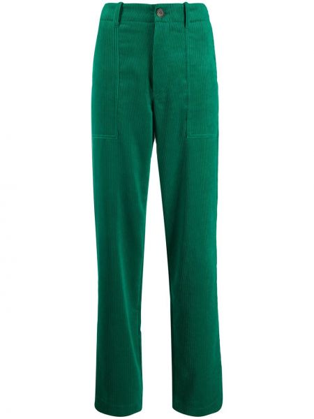Pantalones rectos de pana slim fit Mira Mikati verde