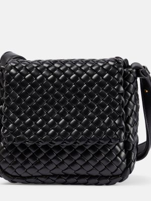 Leder umhängetasche Bottega Veneta schwarz