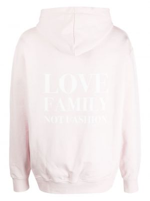 Hoodie mit print Family First pink