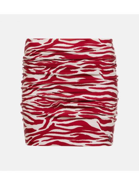 Mini suknja s printom sa zebra printom The Attico crvena