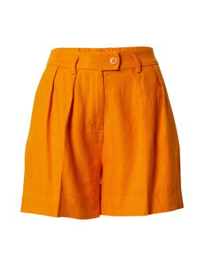 Πλισέ παντελόνι Sisley πορτοκαλί