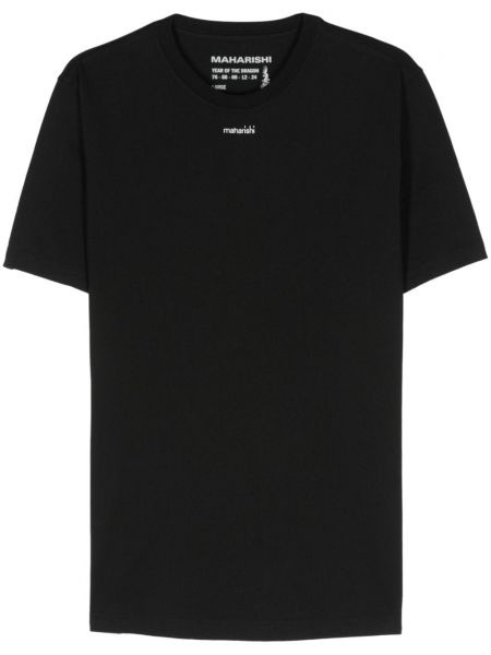 T-shirt en coton à imprimé Maharishi noir