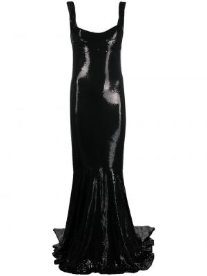 Коктейлна рокля с пайети Atu Body Couture черно