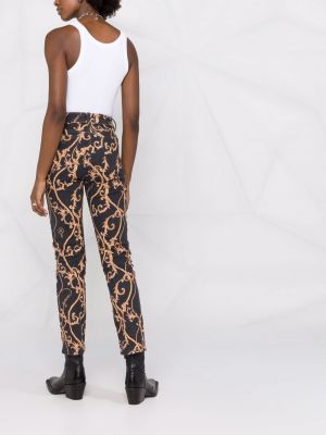 Skinny jeans mit print Ganni