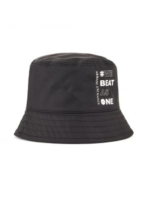 Czarna czapka z nadrukiem Armani Exchange