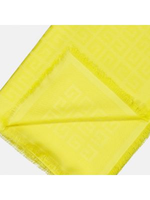 Bufanda de lana de seda con estampado Givenchy amarillo