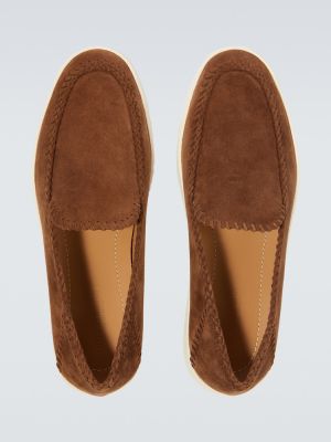 Pantofi loafer din piele de căprioară Giorgio Armani negru