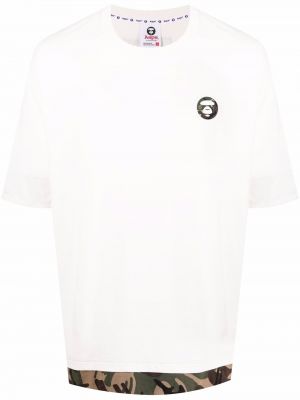 Kamuflere trykt bomull t-skjorte Aape By *a Bathing Ape® hvit