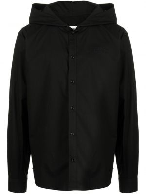 Βαμβακερό πουκάμισο με κουκούλα Mm6 Maison Margiela μαύρο