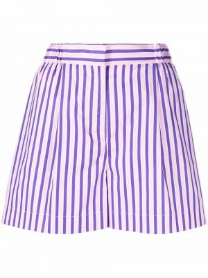 Shorts taille haute à rayures Etro violet