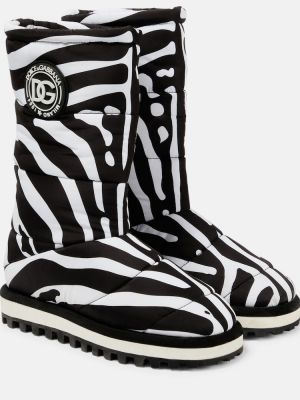 Najlonske čizme za snijeg s printom sa zebra printom Dolce&gabbana