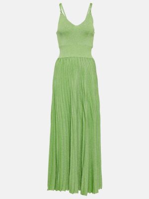 Plisované dlouhé šaty Proenza Schouler zelené