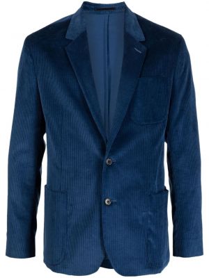 Manšestrové dlouhé sako s dlouhými rukávy s kapsami Paul Smith - modrá