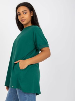 Tunika s krátkými rukávy Fashionhunters zelená