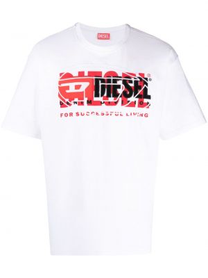 T-shirt mit stickerei aus baumwoll Diesel