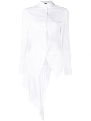 Chemise avec manches longues asymétrique Isabel Benenato blanc