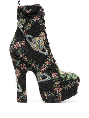 Členkové topánky na platforme Vivienne Westwood čierna