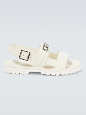 Kožené sandále Gucci biela