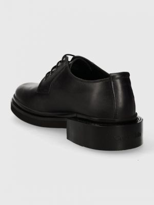 Bőr derby cipő Calvin Klein fekete