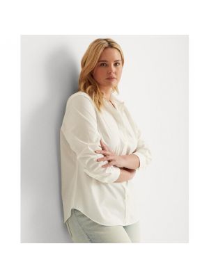 Camisa de algodón Lauren Ralph Lauren Woman blanco