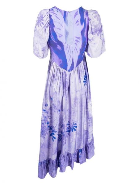 Midi kleita ar apdruku Collina Strada violets