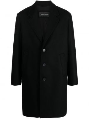 Vlněný kabát Neil Barrett černý