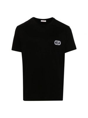 Camicia di cotone in jersey Valentino Garavani nero
