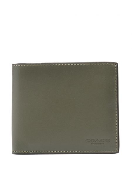 Kožená peněženka Coach zelená