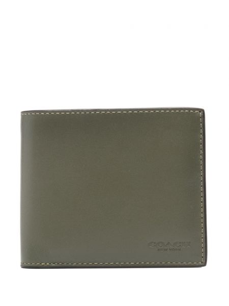 Portefeuille en cuir Coach vert