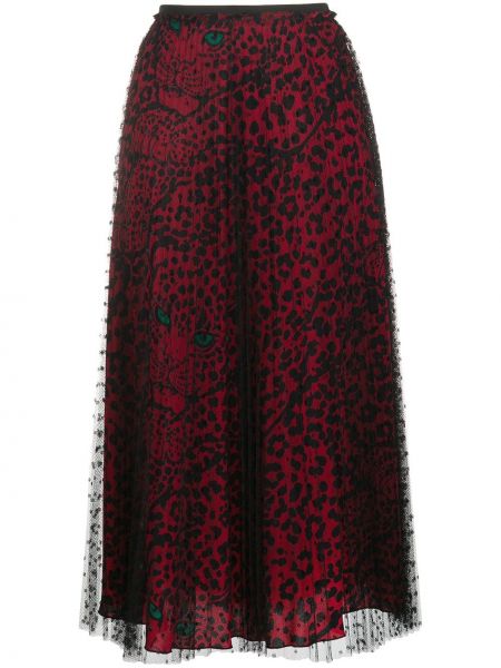 Falda leopardo Red Valentino rojo