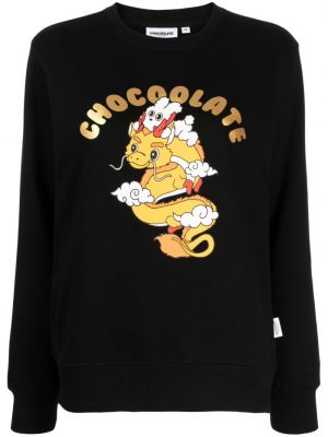 Sweatshirt mit print Chocoolate schwarz