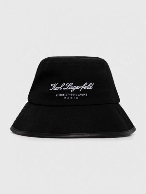 Bavlněný čepice Karl Lagerfeld černý