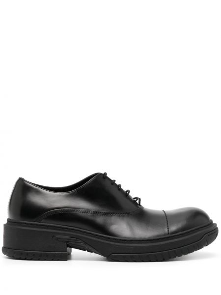Кожени ниски обувки с връзки с дантела Lanvin черно