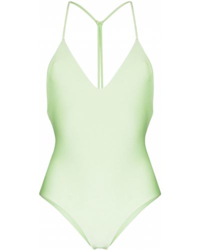 Bañador con escote v Jade Swim verde