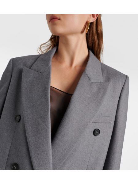 Pazen yün kruvaze blazer Stella Mccartney gri