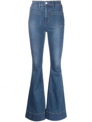 Zvonové džíny s kapsami Veronica Beard modré