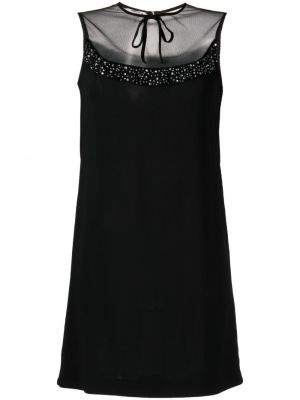 Mini-abito con cristalli Miu Miu Pre-owned nero