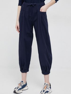 Deha pantaloni femei, a  marin, high waist - Albastru