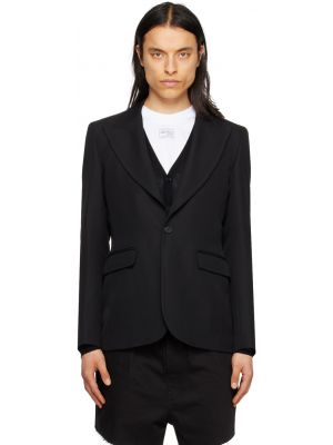 Черный приталенный пиджак Raf Simons