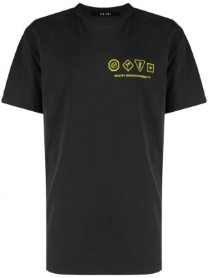 T-krekls ar apdruku Ksubi melns