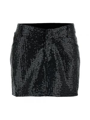 Mini falda con lentejuelas Rotate Birger Christensen negro