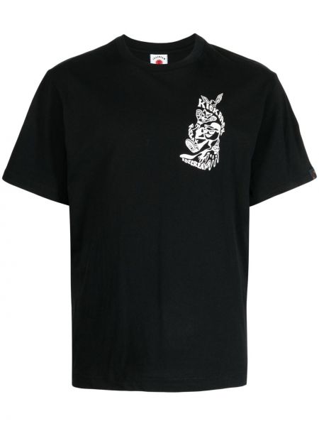 T-shirt aus baumwoll mit print Icecream schwarz