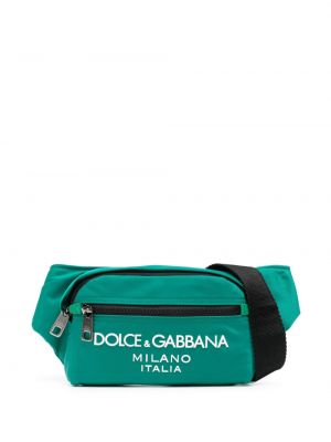 Колан с принт Dolce & Gabbana зелено
